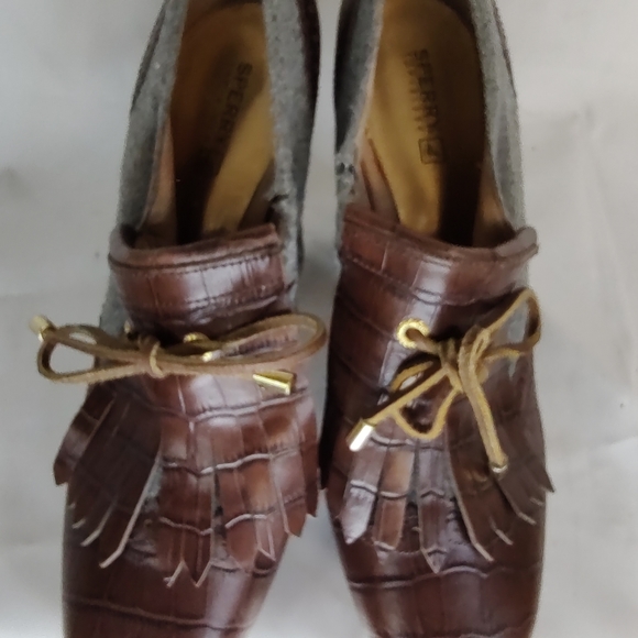 Sperry Wingtip Platform Heels Size 9M 9638661 - Picture 3 of 7